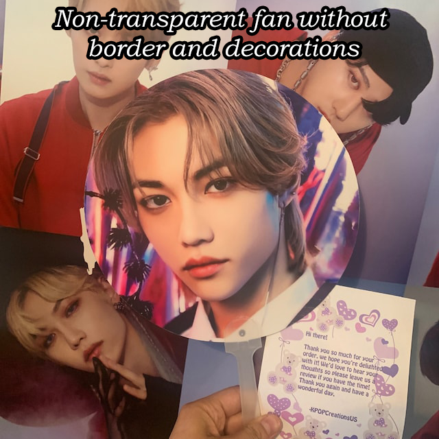 NOT DOUBLE-SIDED Custom Kpop Idol Fan / Picket / Image Picket / K-pop Bias / K-pop Group / Custom Photo Fan