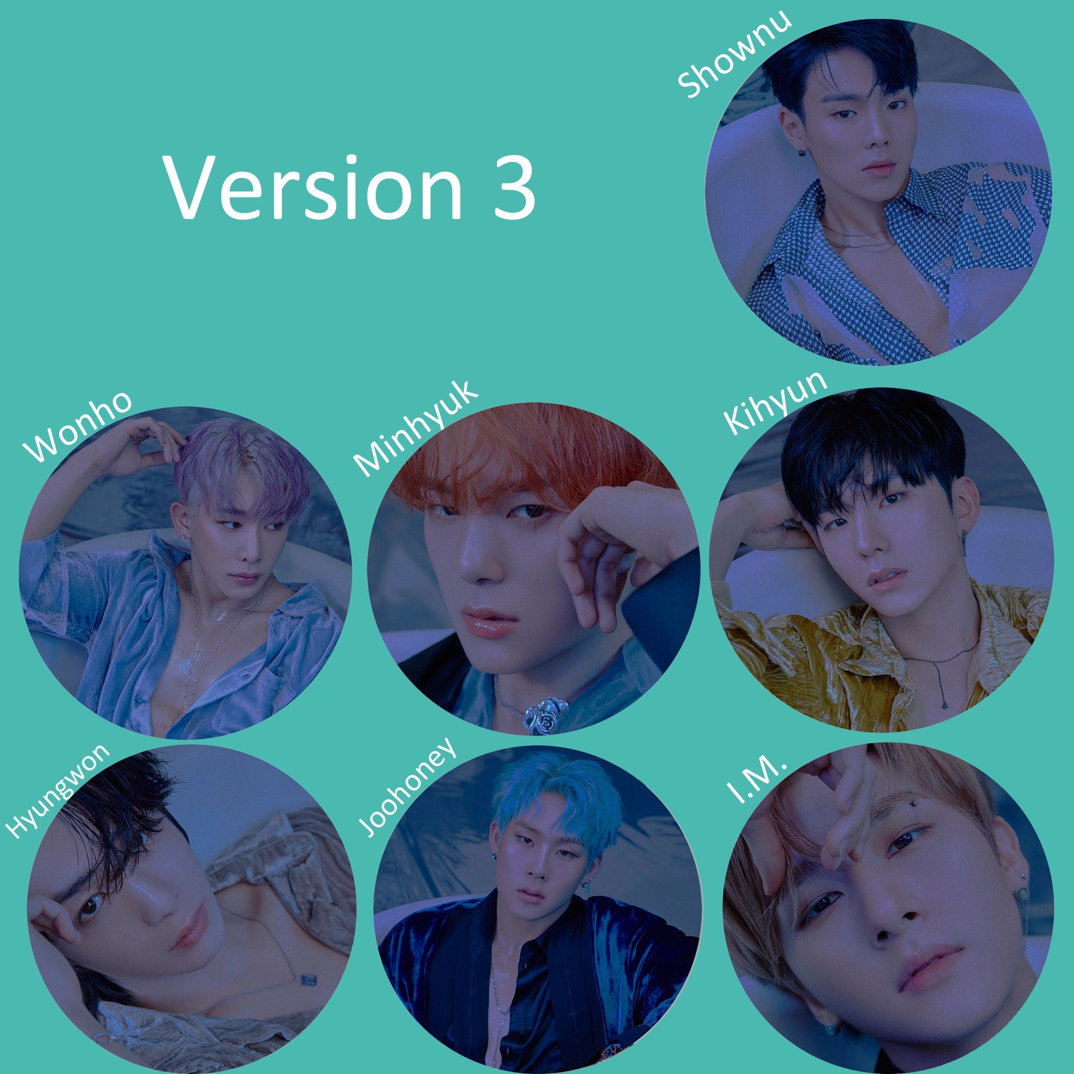 Monsta X Pinback Buttons / Kpop Buttons / Kpop Bias Pin