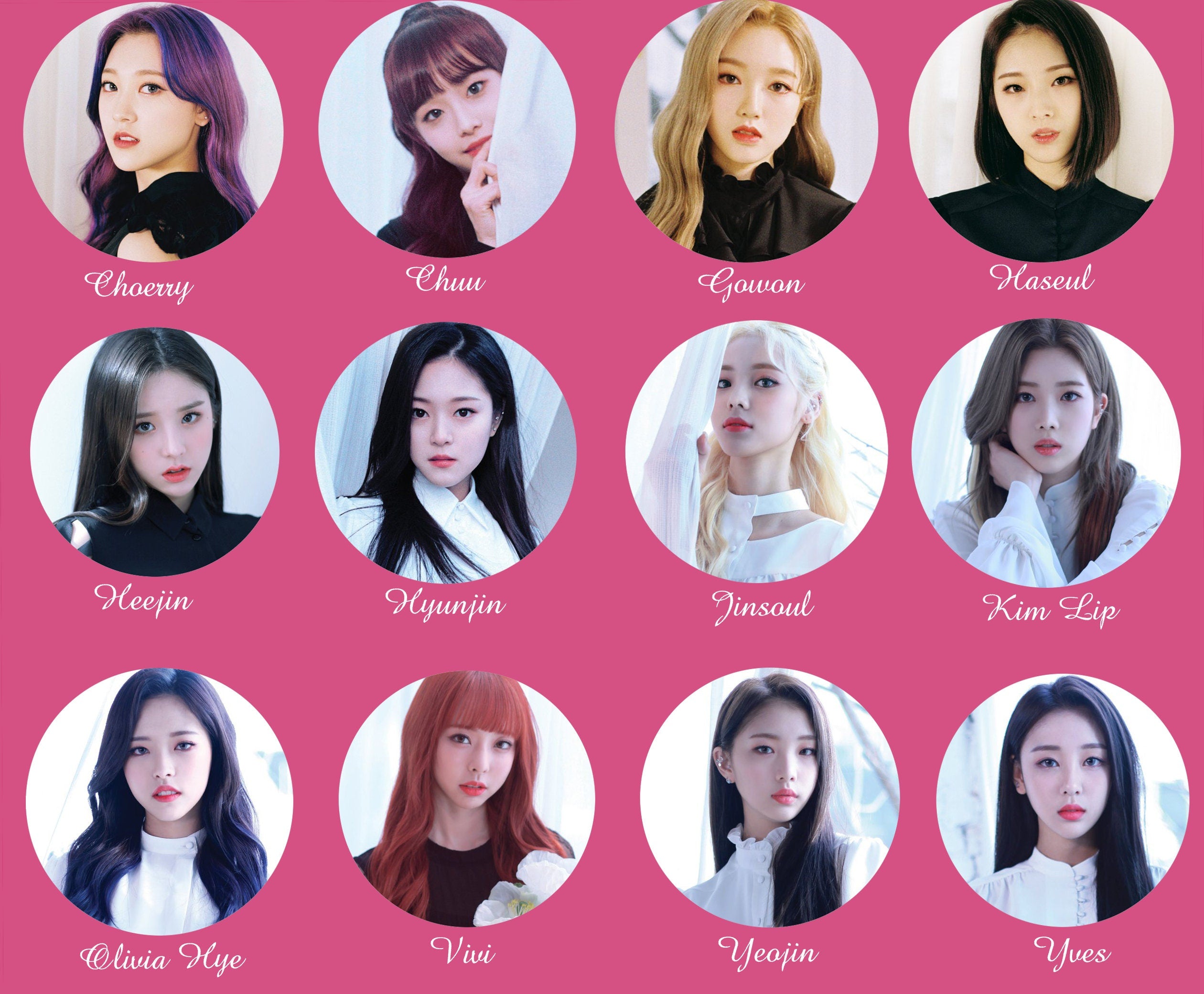 LOONA Pinback Buttons / Kpop Buttons / Kpop Bias Pin