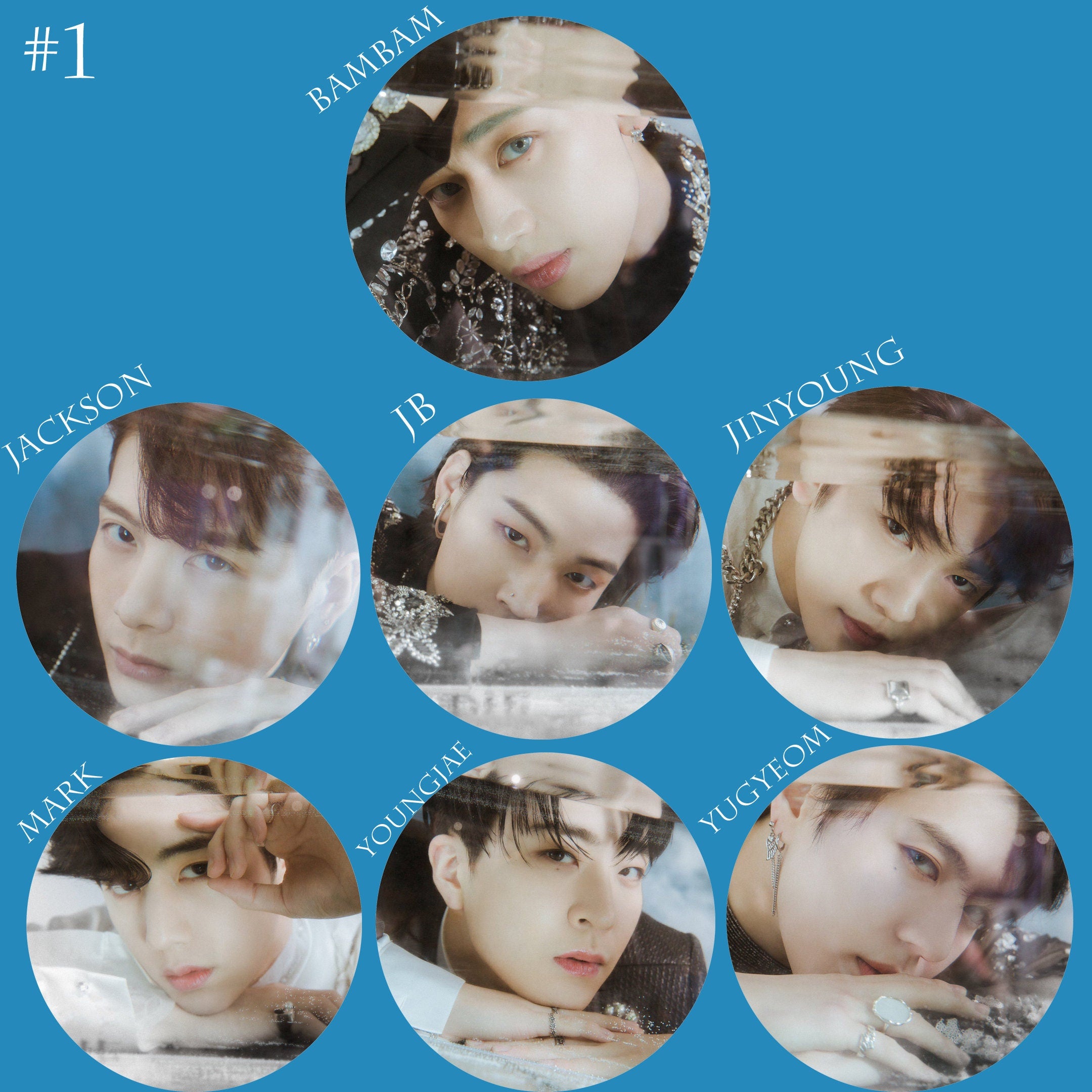 GOT7 Dye Pinback Buttons / Kpop Buttons / Kpop Bias Pin