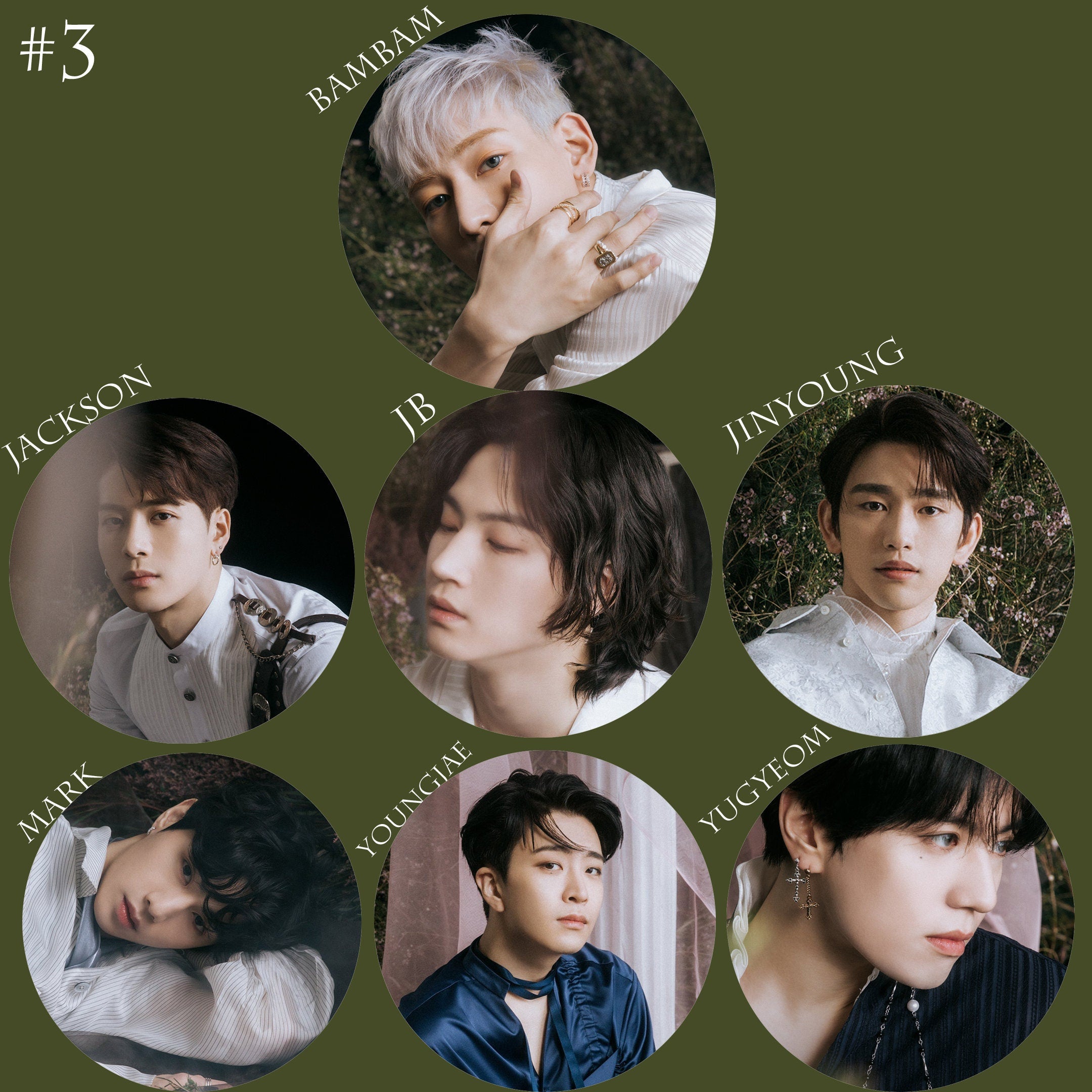 GOT7 Dye Pinback Buttons / Kpop Buttons / Kpop Bias Pin