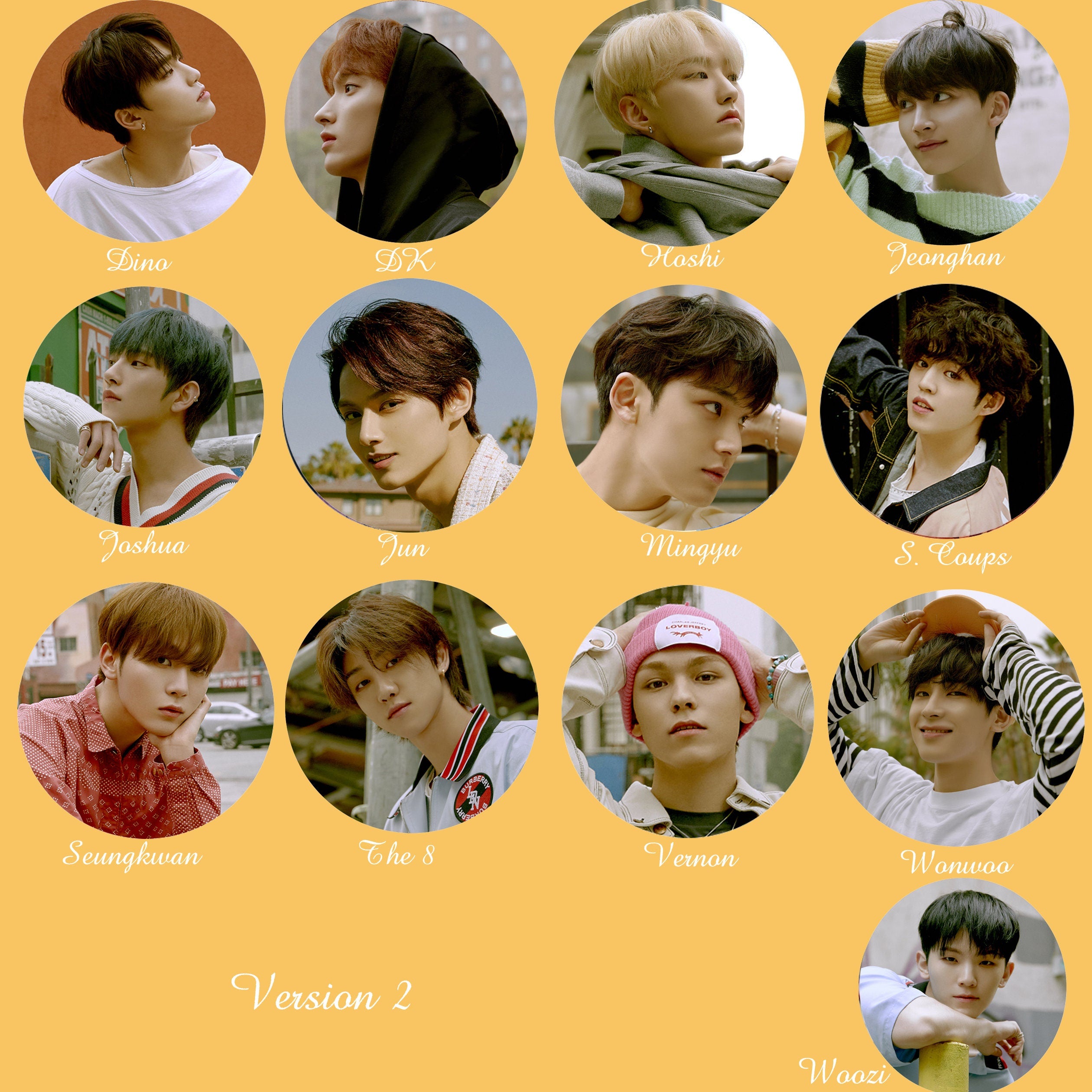 Seventeen "Heng:garae" Pinback Buttons / Kpop Buttons / Kpop Bias Pin