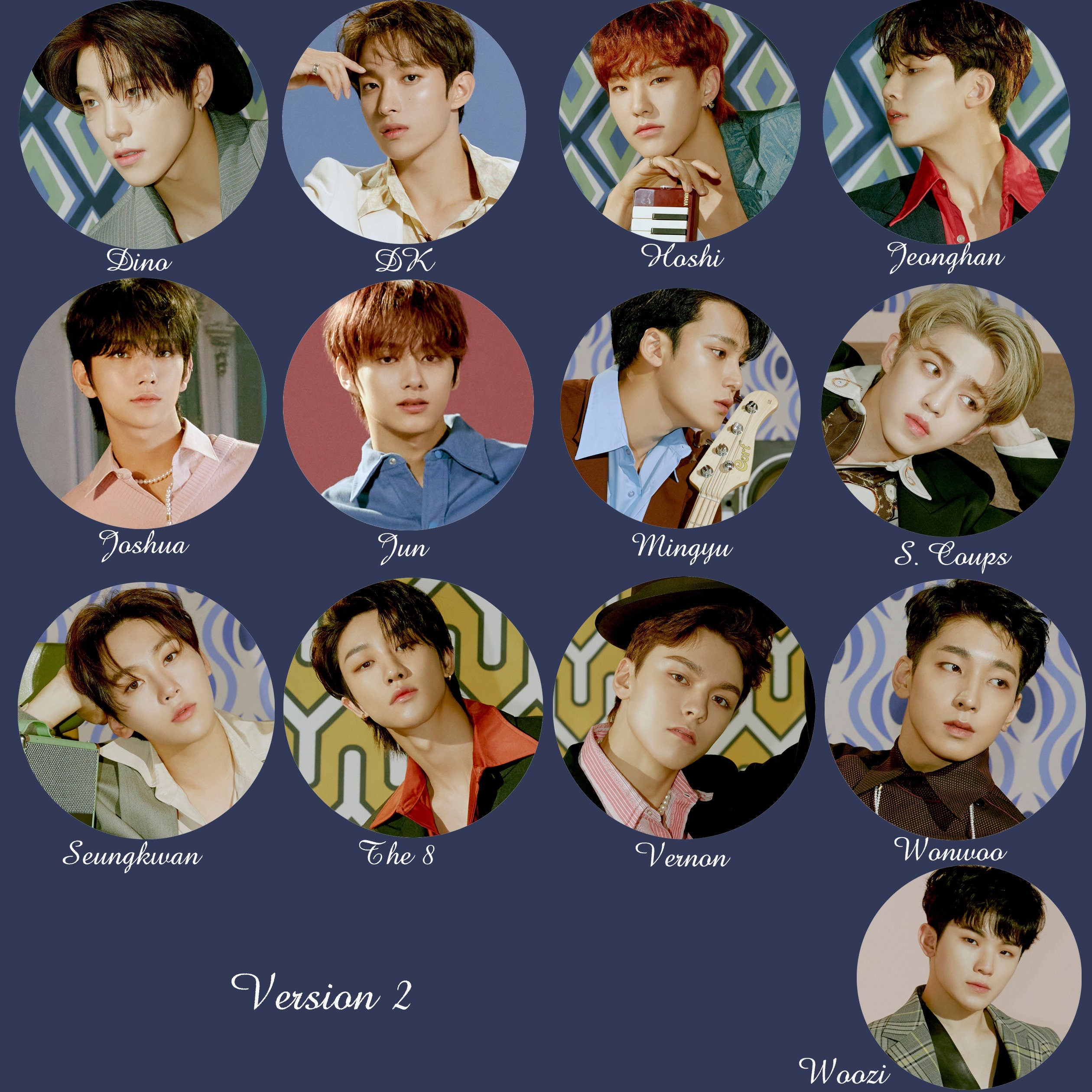 Seventeen "Semicolon" Pinback Buttons / Kpop Buttons / Kpop Bias Pin