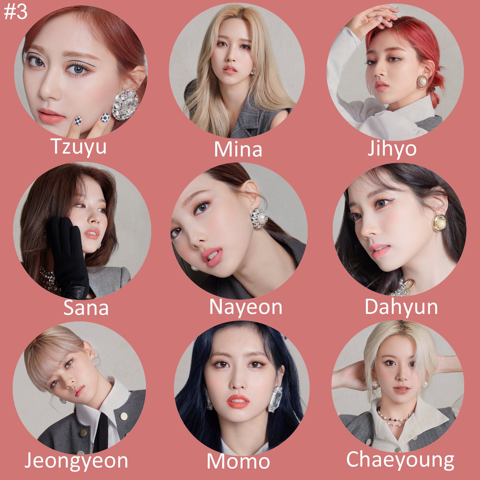 Twice "Eyes Wide Open" Pinback Buttons / Kpop Buttons / Kpop Bias Pin