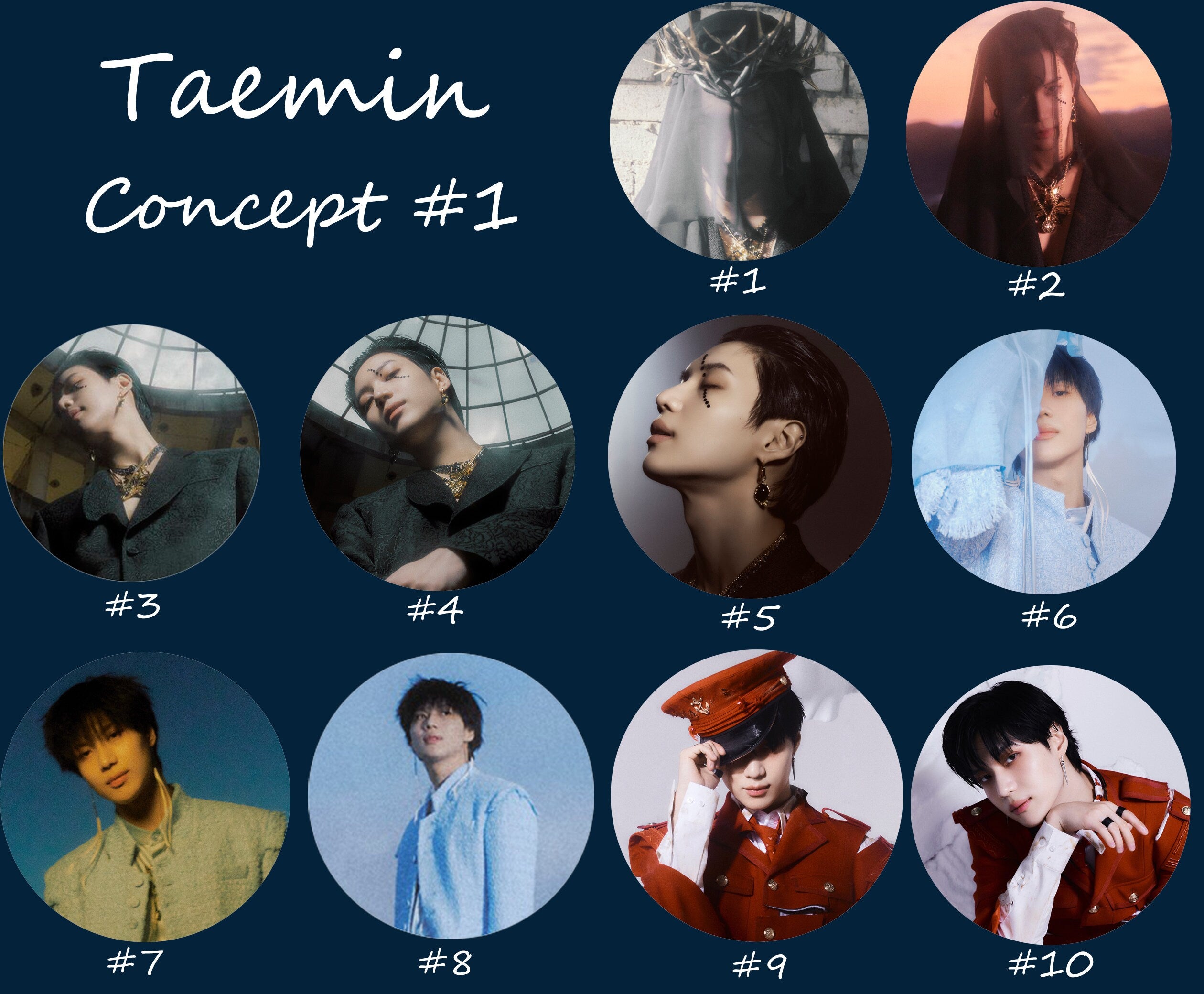Taemin "Never Gonna Dance Again: Act 2" Pinback Buttons / Kpop Buttons / Kpop Bias Pin