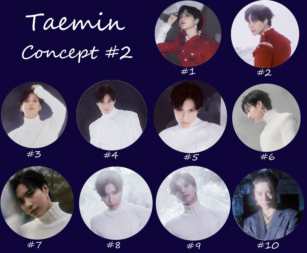 Taemin "Never Gonna Dance Again: Act 2" Pinback Buttons / Kpop Buttons / Kpop Bias Pin