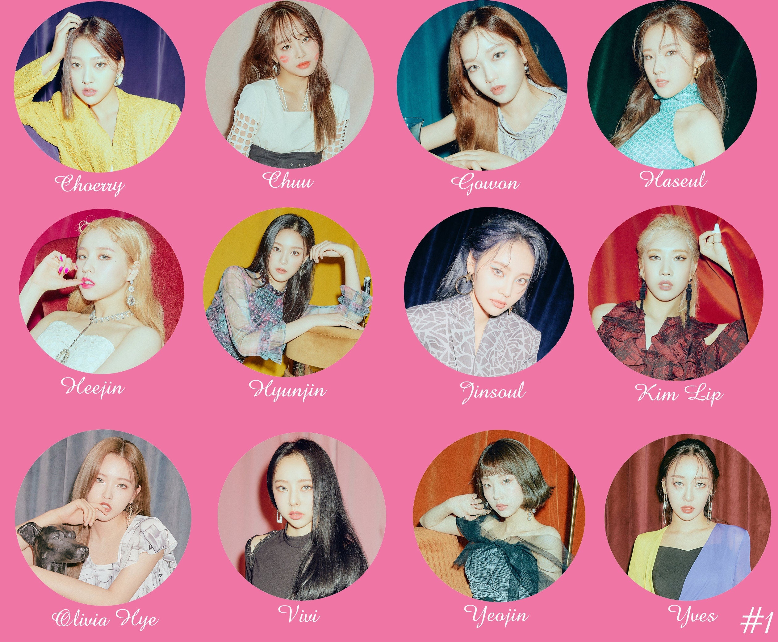 LOONA "[&]" Pinback Buttons / Kpop Buttons / Kpop Bias Pin