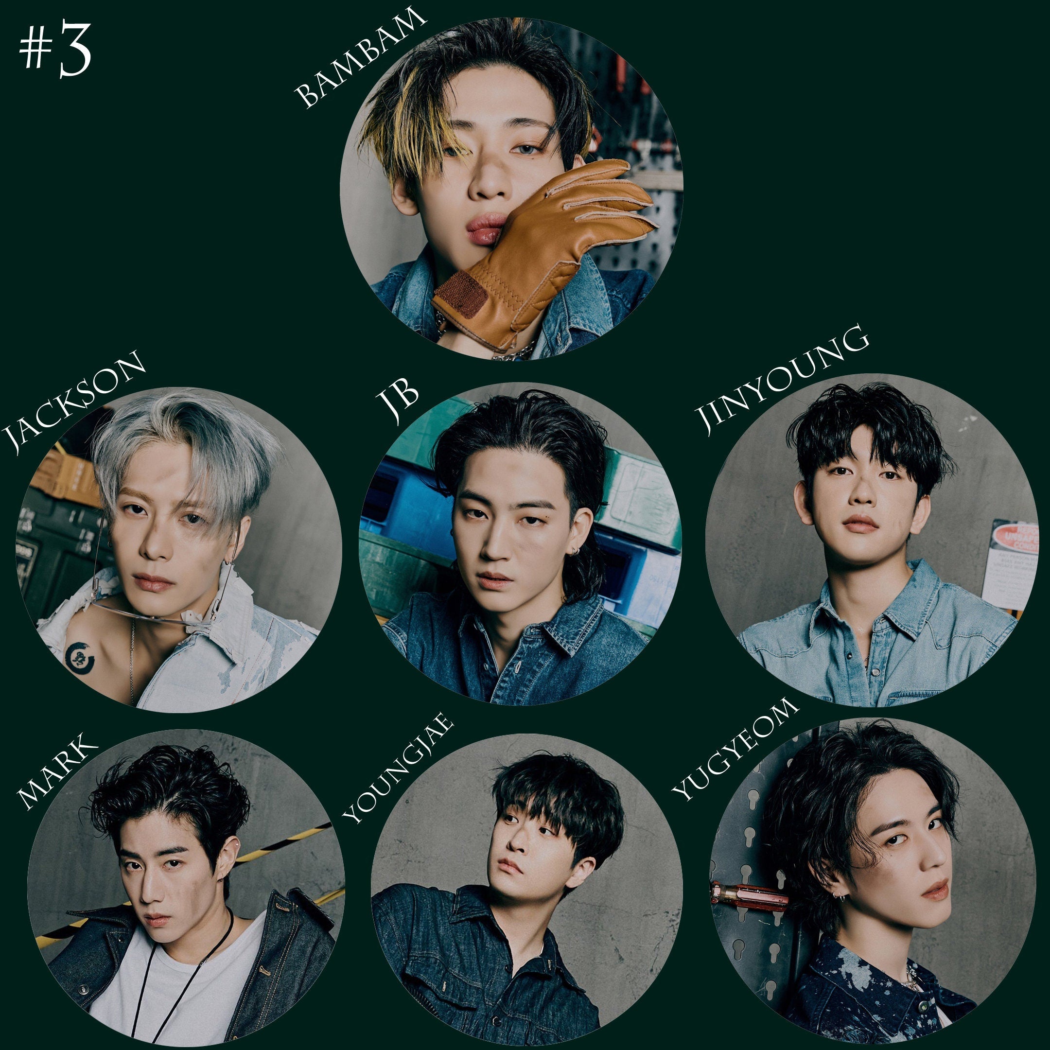 GOT7 "GOT7 EP" Pinback Buttons / Kpop Buttons / Kpop Bias Pin