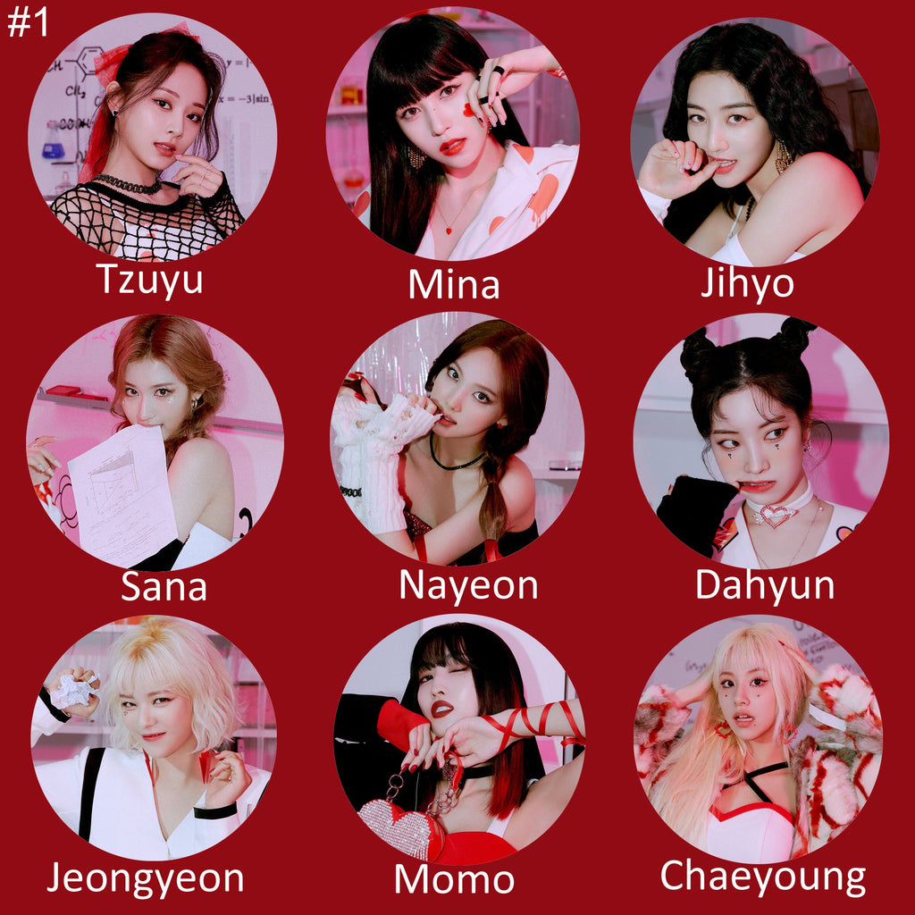 Twice "Formula of Love O + T = <3" Pinback Buttons / Kpop Buttons / Kpop Bias Pin
