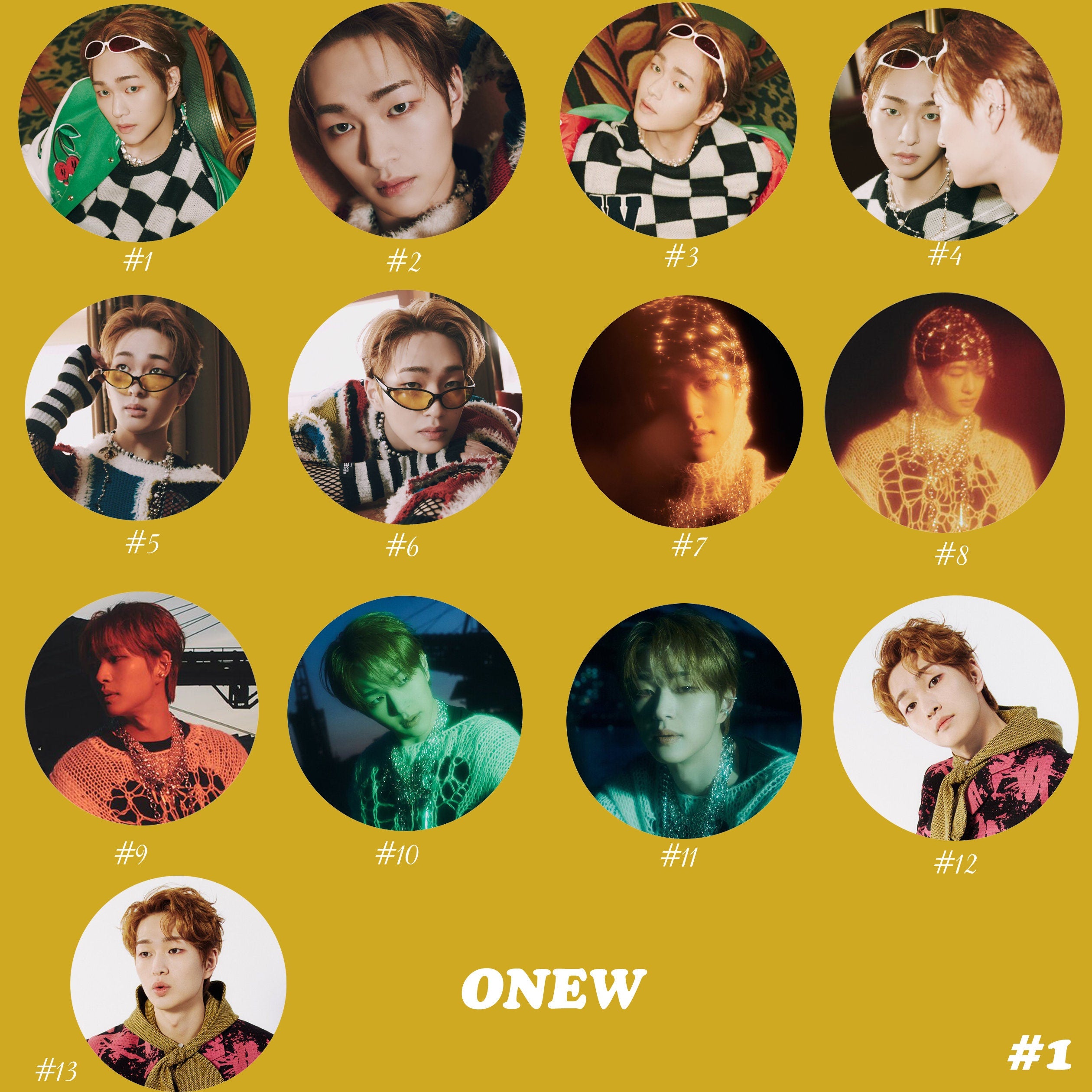 Onew "Dice" Pinback Buttons / Kpop Buttons / Kpop Bias Pin