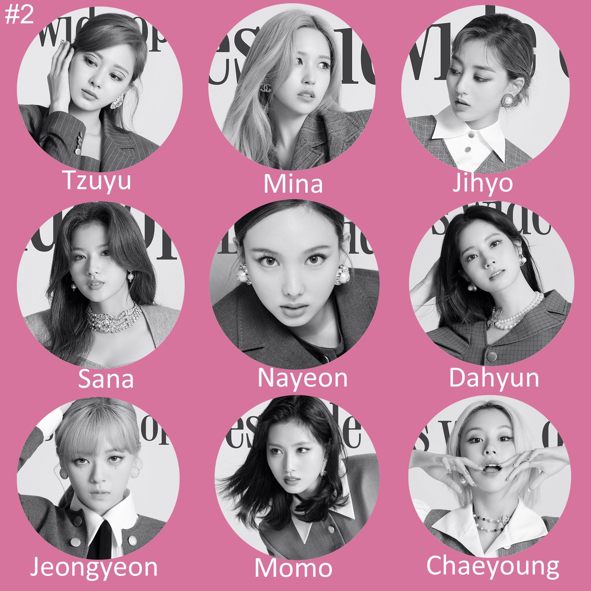 Twice "Eyes Wide Open" Non-Transparent Fan / Picket / Image Picket / Kpop Bias Picket / Kpop Bias Flag / Kpop Name Sign