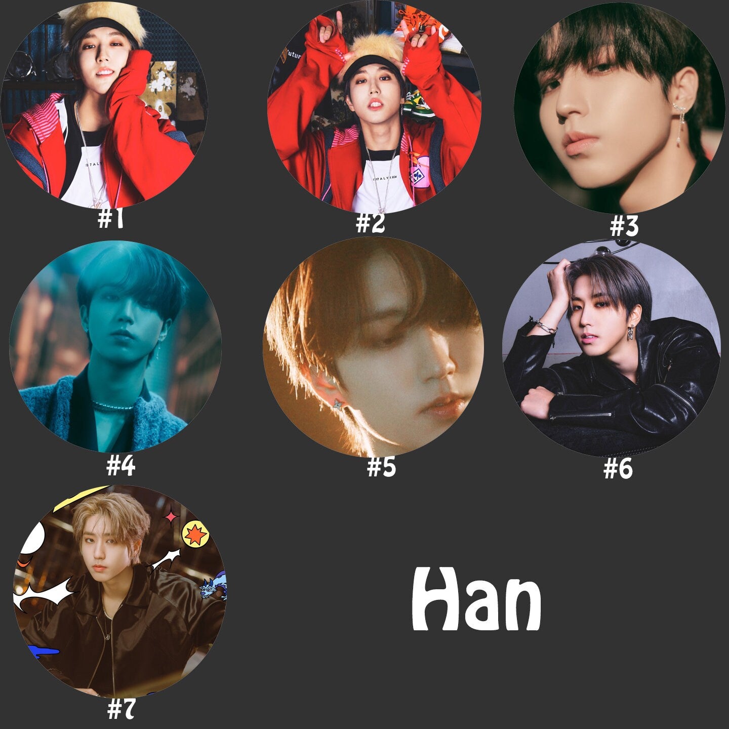 Stray Kids "5-Star" Pinback Buttons / Kpop Buttons / Kpop Bias Pin