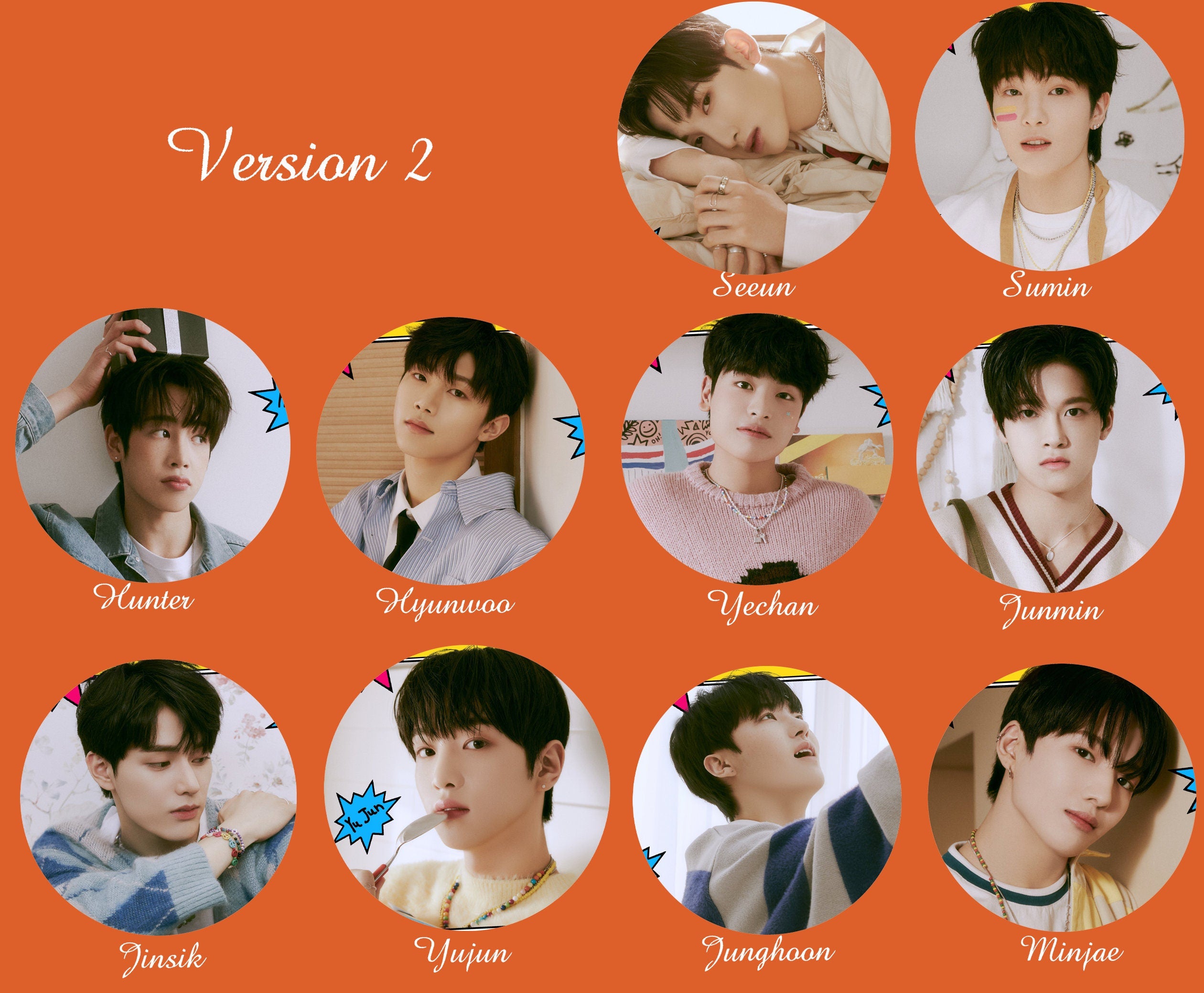 xikers "House of Tricky: Doorbell Ringing" Pinback Buttons / Kpop Buttons / Kpop Bias Pin