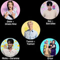 SHINee Character Pinback Buttons / Bok-Sillee / Daraming / Taemari / Jjinggu King / Kpop Buttons / Kpop Bias Pin