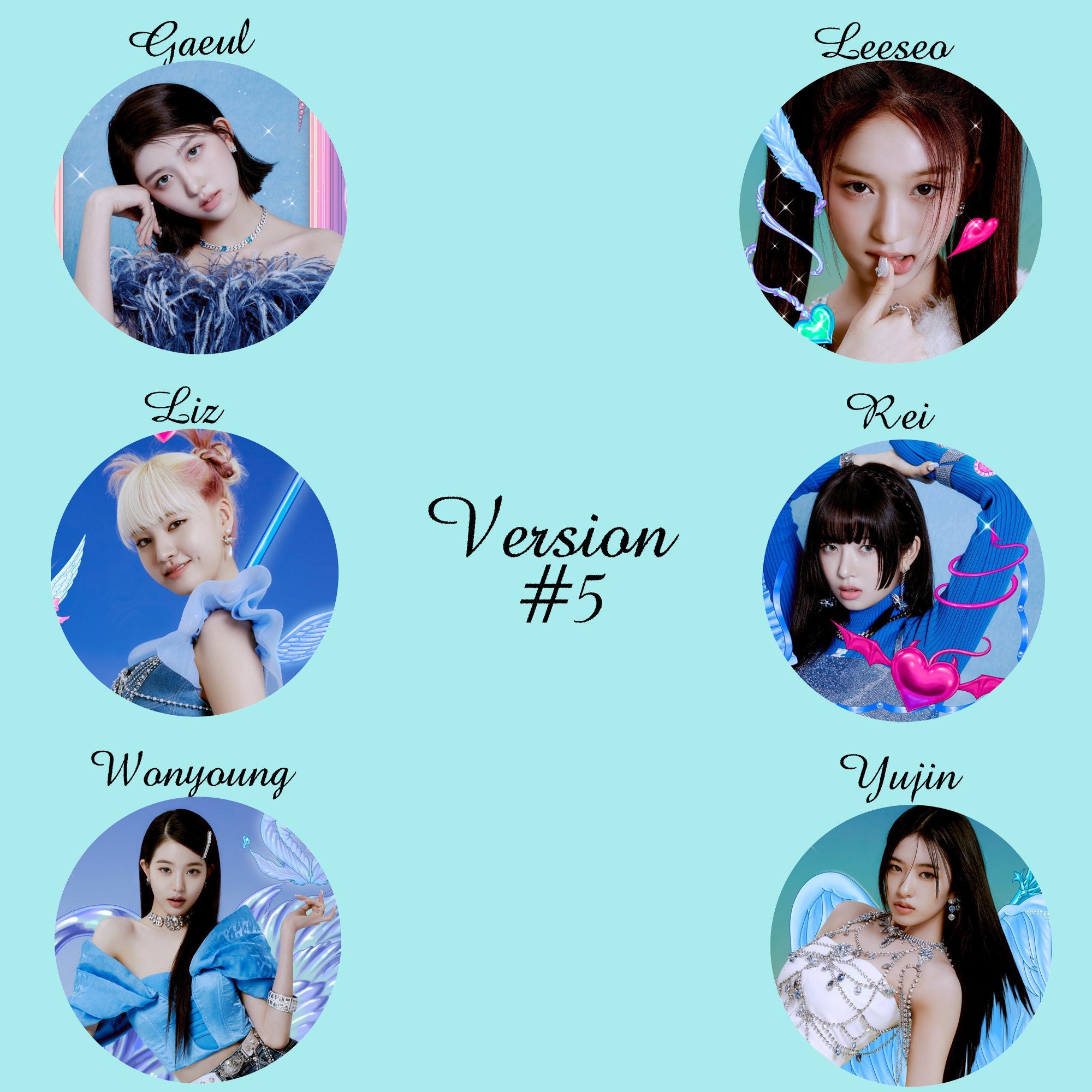 IVE "Love Dive" Non-Transparent Fan / Picket / Image Picket / Kpop Bias Picket / Kpop Bias Flag / Kpop Name Sign