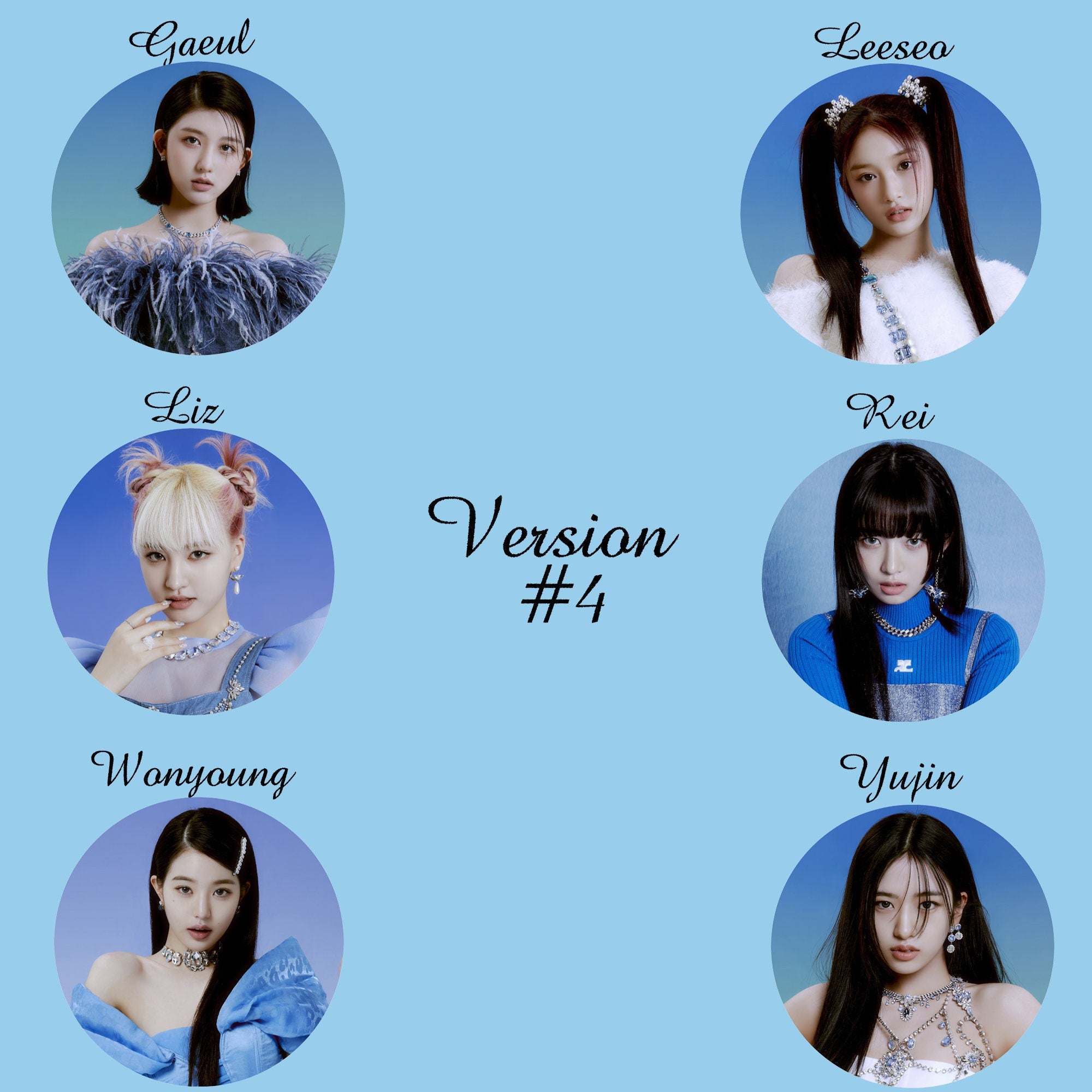 IVE "Love Dive" Non-Transparent Fan / Picket / Image Picket / Kpop Bias Picket / Kpop Bias Flag / Kpop Name Sign