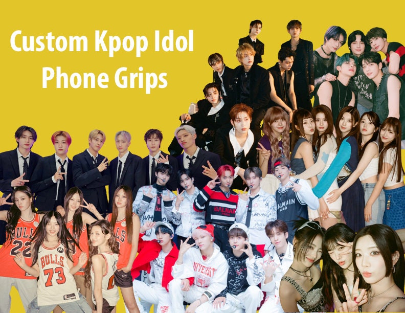 Custom Kpop Idol Phone Grip / Griptok / Phone Stand / Phone Holder / Phone Accessory / Phone Grip Holder / Holographic