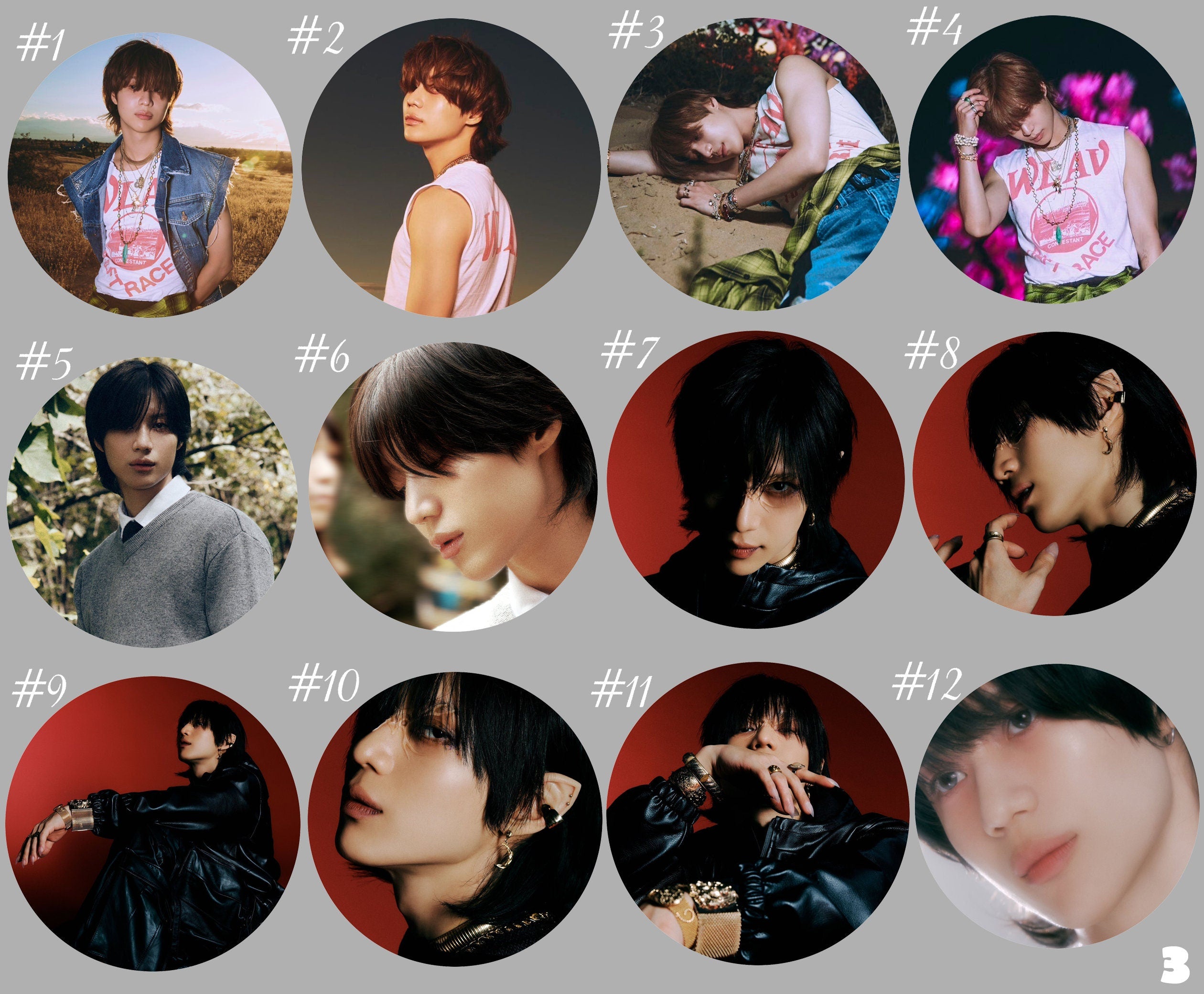 Taemin "Guilty" / "The Rizzness" Pinback Buttons / Kpop Buttons / Kpop Bias Pin