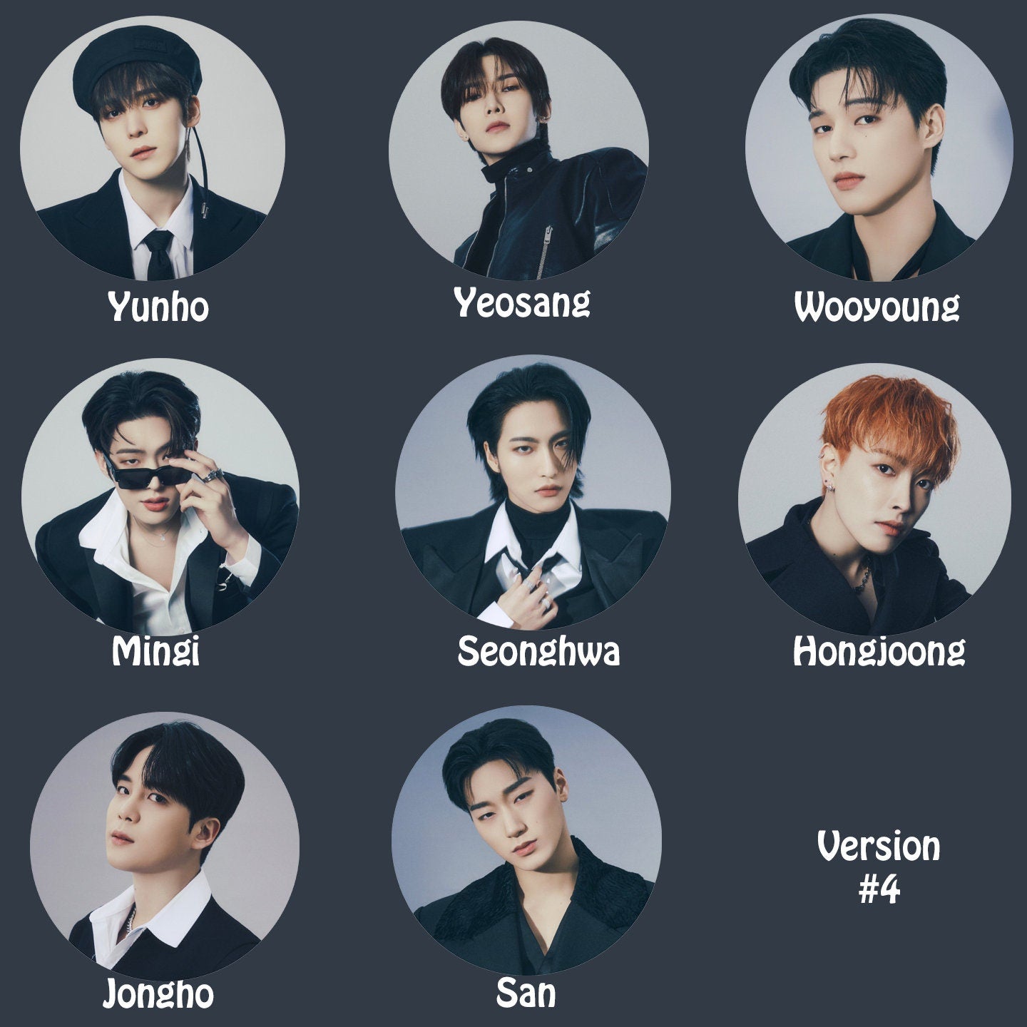 Ateez "GOLDEN HOUR : Part.1" Pinback Buttons / Kpop Buttons / Kpop Bias Pin