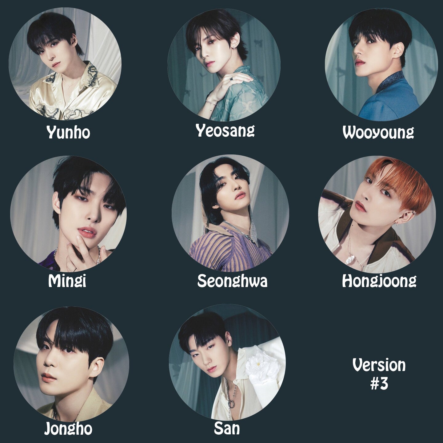 Ateez "GOLDEN HOUR : Part.1" Non-Transparent Fan / Picket / Image Picket / Kpop Bias Picket / Kpop Bias Flag / Kpop Name Sign