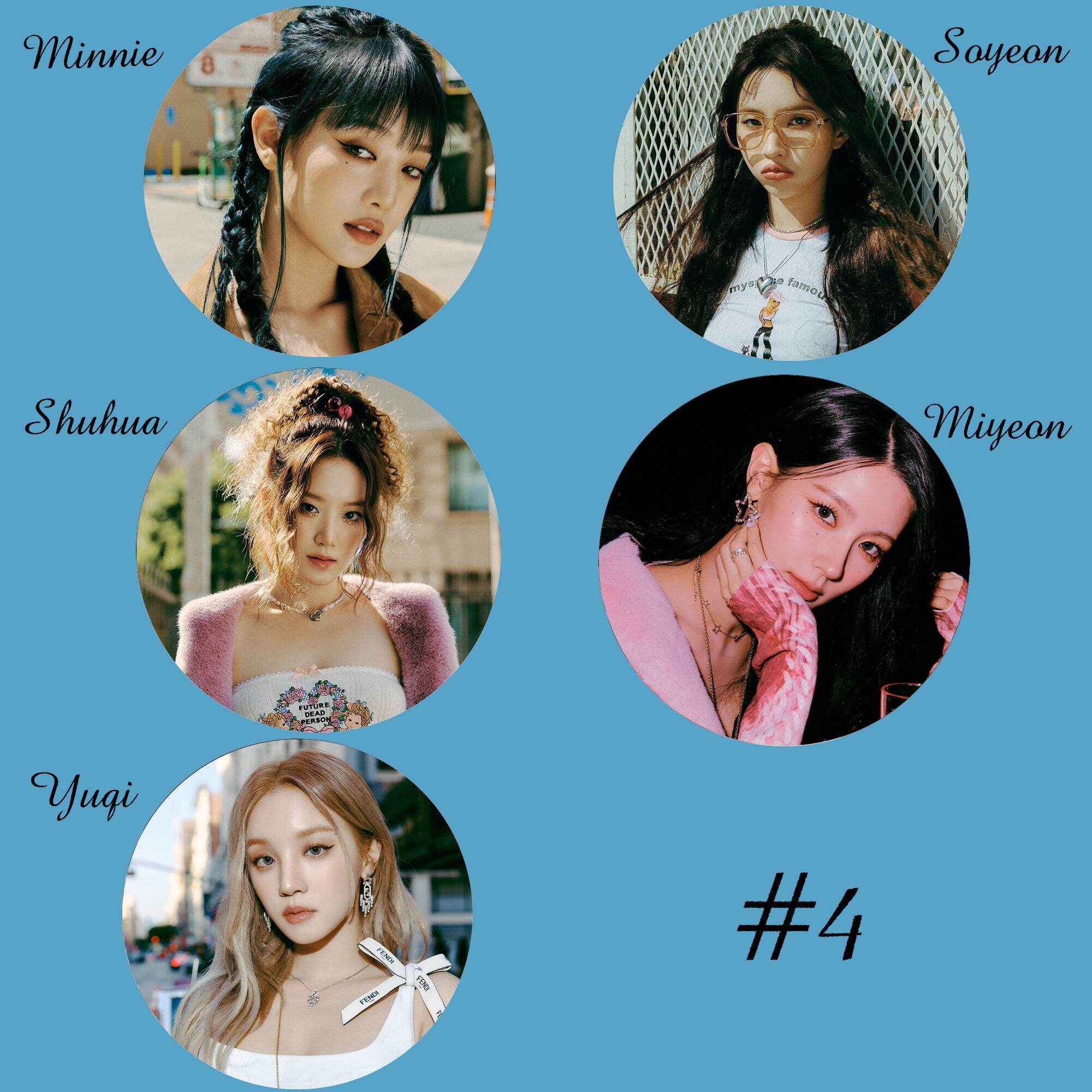 i-dle "I Feel" Non-Transparent Fan / Picket / Image Picket