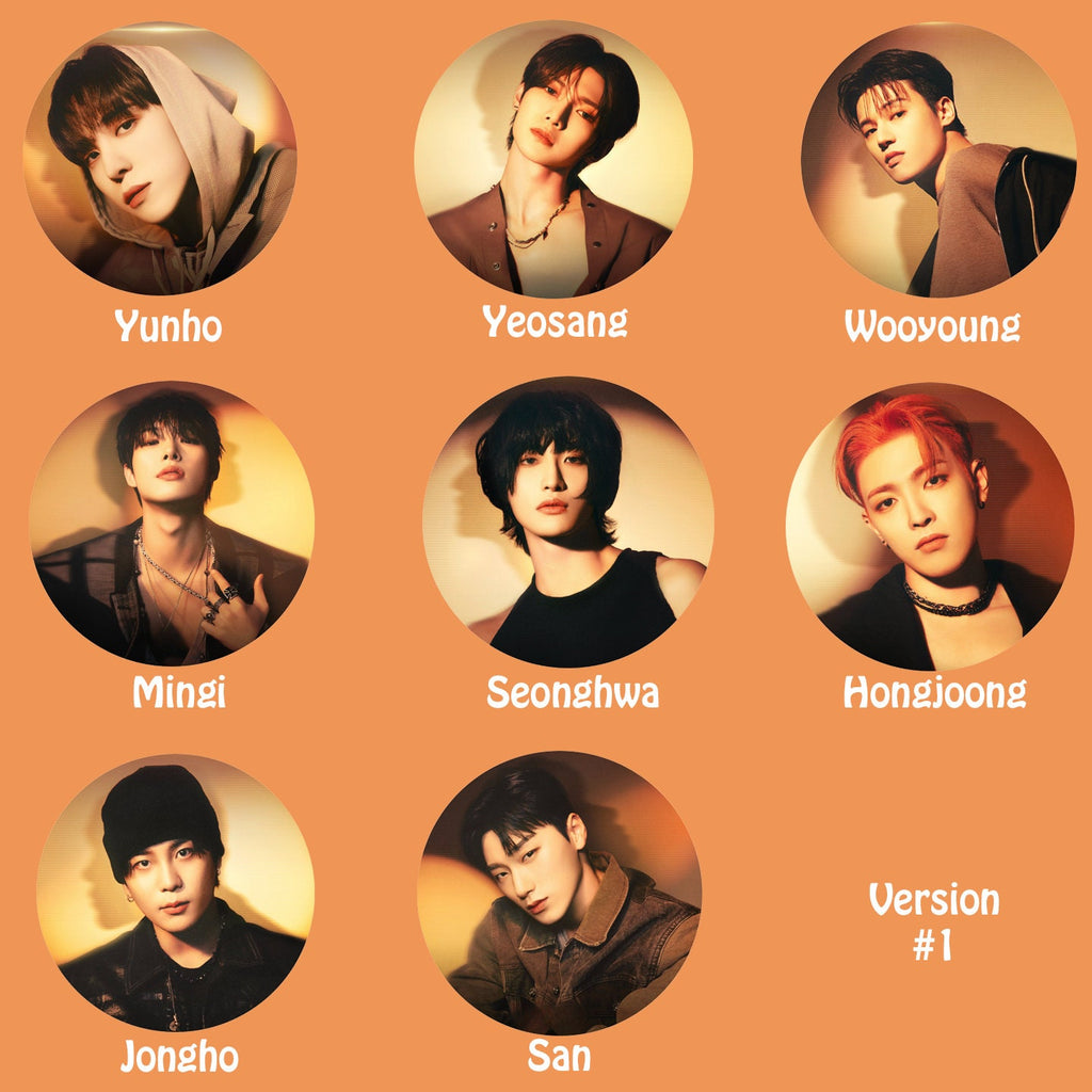 Ateez "GOLDEN HOUR : Part.1" Pinback Buttons / Kpop Buttons / Kpop Bias Pin