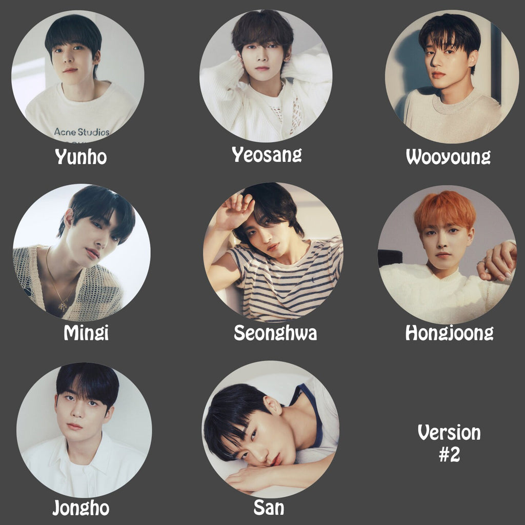 Ateez "GOLDEN HOUR : Part.1" Member Keychain / Kpop Bias Keychain / Kpop Merch