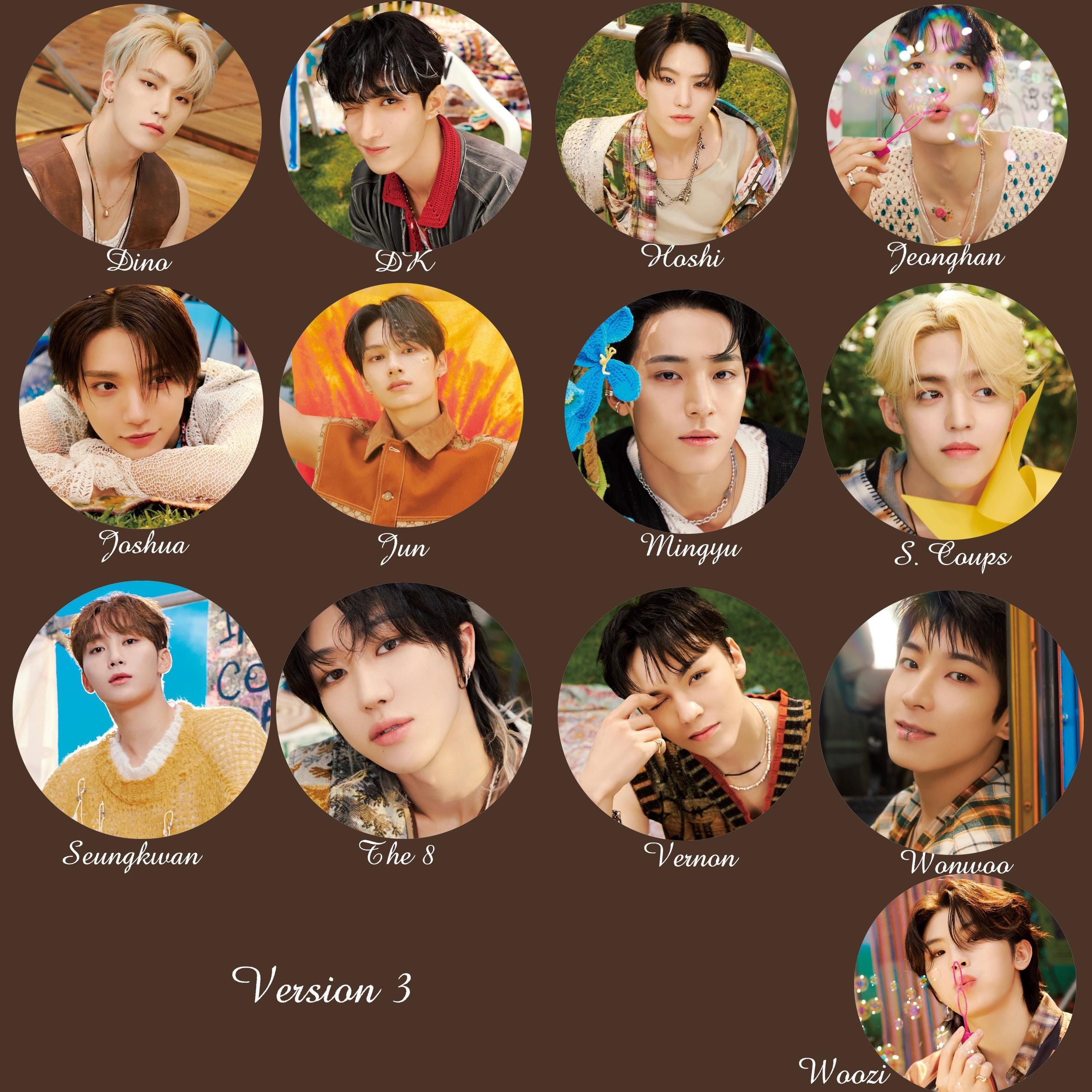 Seventeen "SEVENTEENTH HEAVEN" Pinback Buttons / Kpop Buttons / Kpop Bias Pin