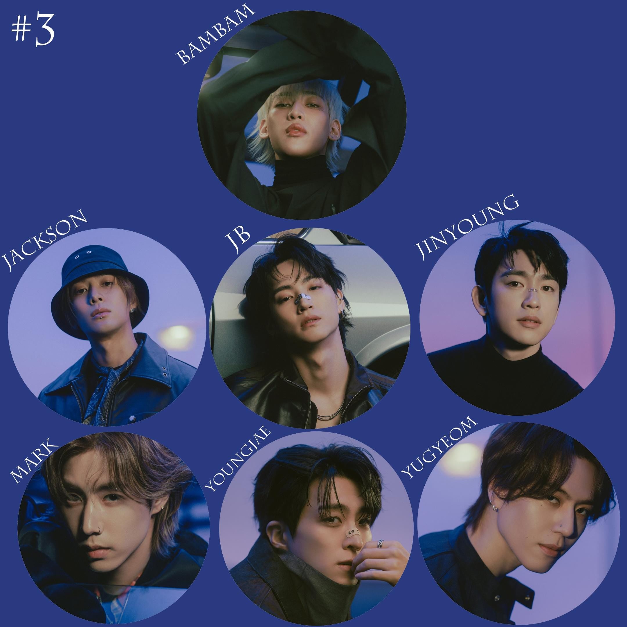 GOT7 "Winter Heptagon" Member Keychain / Kpop Bias Keychain / Kpop Merch