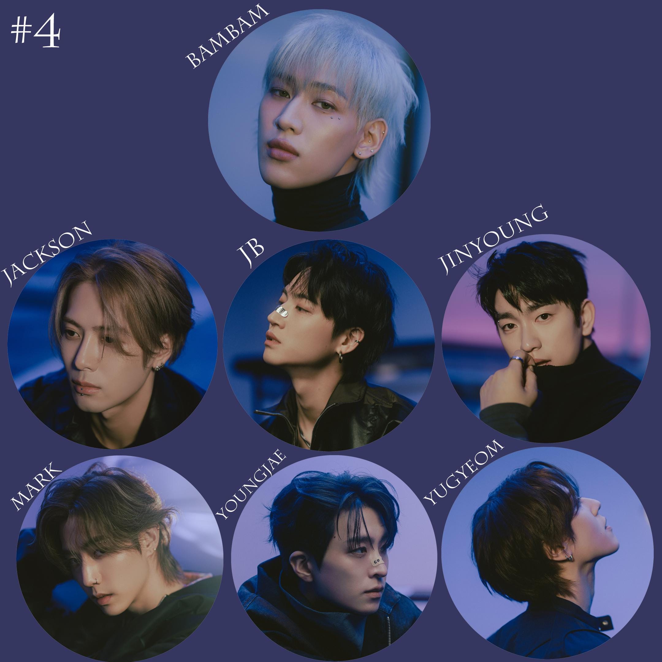 GOT7 "Winter Heptagon" Member Keychain / Kpop Bias Keychain / Kpop Merch