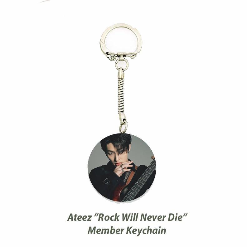 Ateez "Rock Will Never Die" Member Keychain / Kpop Bias Keychain / Kpop Merch
