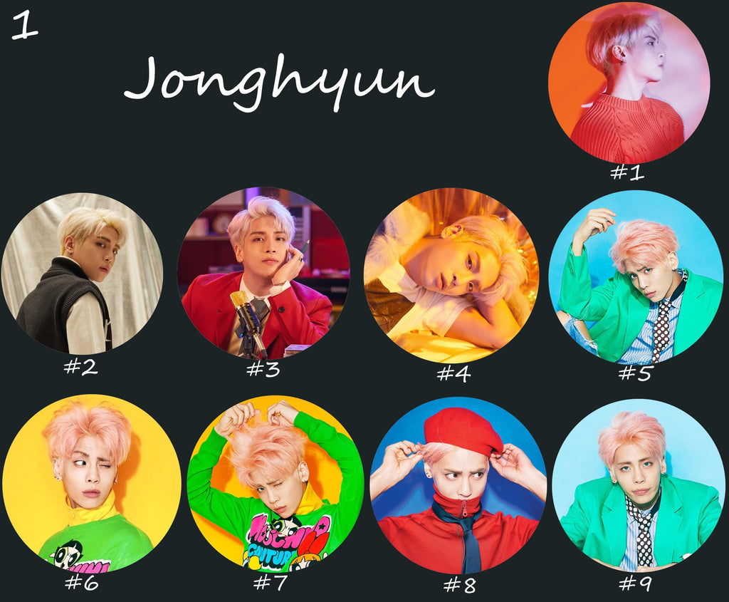 Jonghyun Pinback Buttons / Kpop Buttons / Kpop Bias Pin