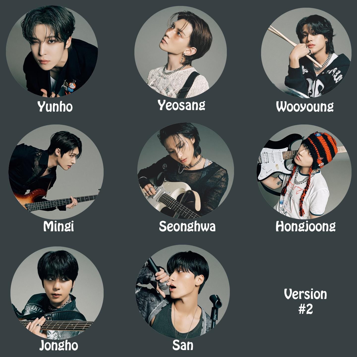 Ateez "Rock Will Never Die" Member Keychain / Kpop Bias Keychain / Kpop Merch