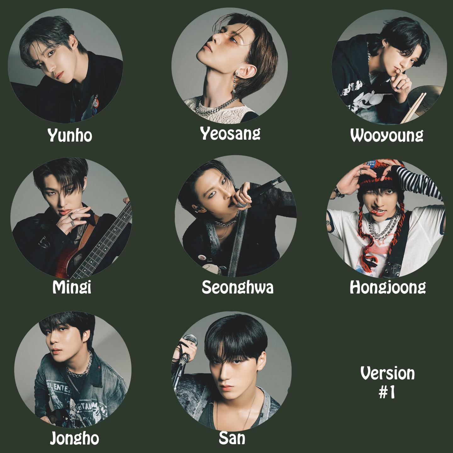 Ateez "Rock Will Never Die" Pinback Buttons / Kpop Buttons / Kpop Bias Pin