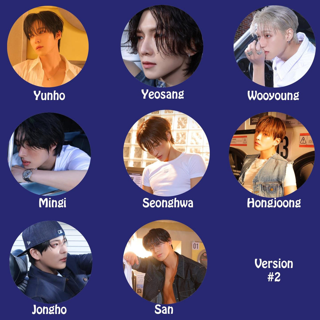 Ateez "GOLDEN HOUR : Part.3" Pinback Buttons / Kpop Buttons / Kpop Bias Pin