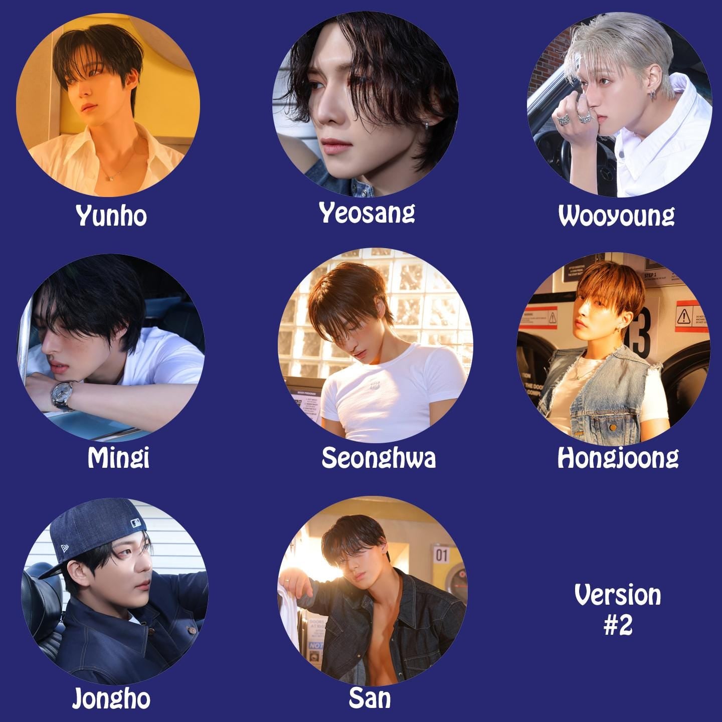 Ateez "GOLDEN HOUR : Part.3" Pinback Buttons / Kpop Buttons / Kpop Bias Pin
