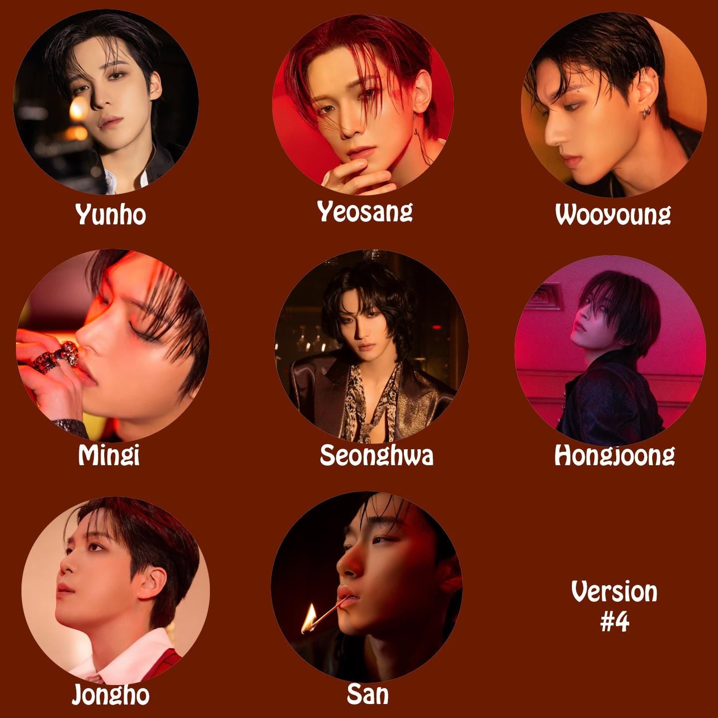 Ateez "GOLDEN HOUR : Part.3 In Your Fantasy Edition" Non-Transparent Fan / Picket / Image Picket / Kpop Bias Picket / Kpop Bias Flag