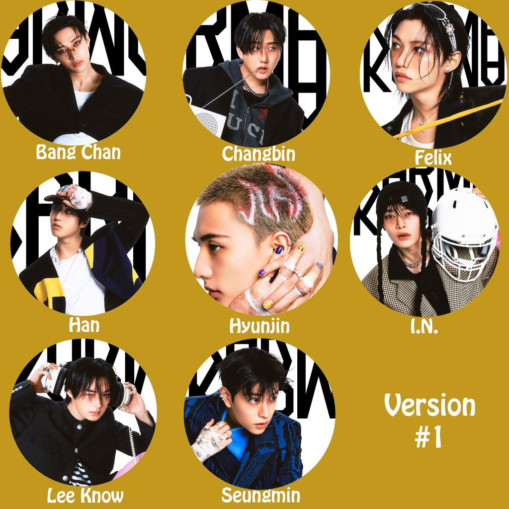 Stray Kids "KARMA" Pinback Buttons / Kpop Buttons / Kpop Bias Pin