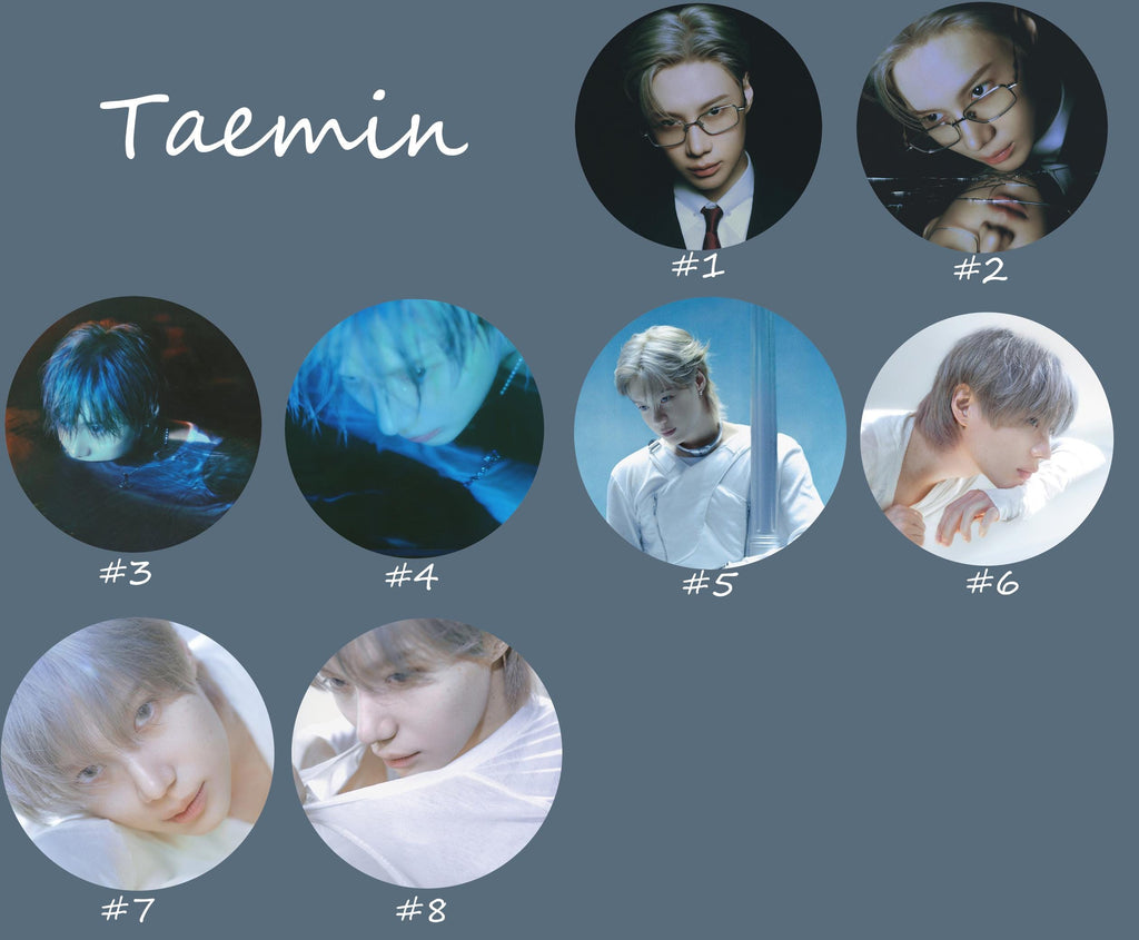Taemin "Veil" Pinback Buttons / Kpop Buttons / Kpop Bias Pin