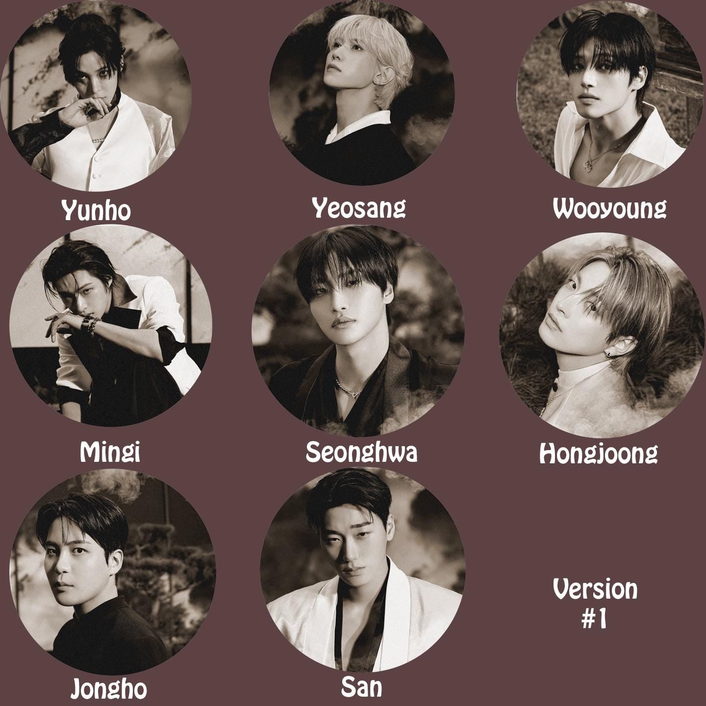 Ateez "GOLDEN HOUR : Part.4" Member Keychain/ Kpop Bias Keychain / Kpop Merch