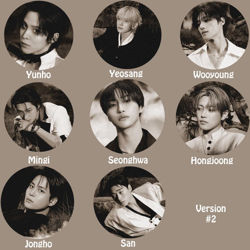 Ateez "GOLDEN HOUR : Part.4" Pinback Buttons / Kpop Buttons / Kpop Bias Pin