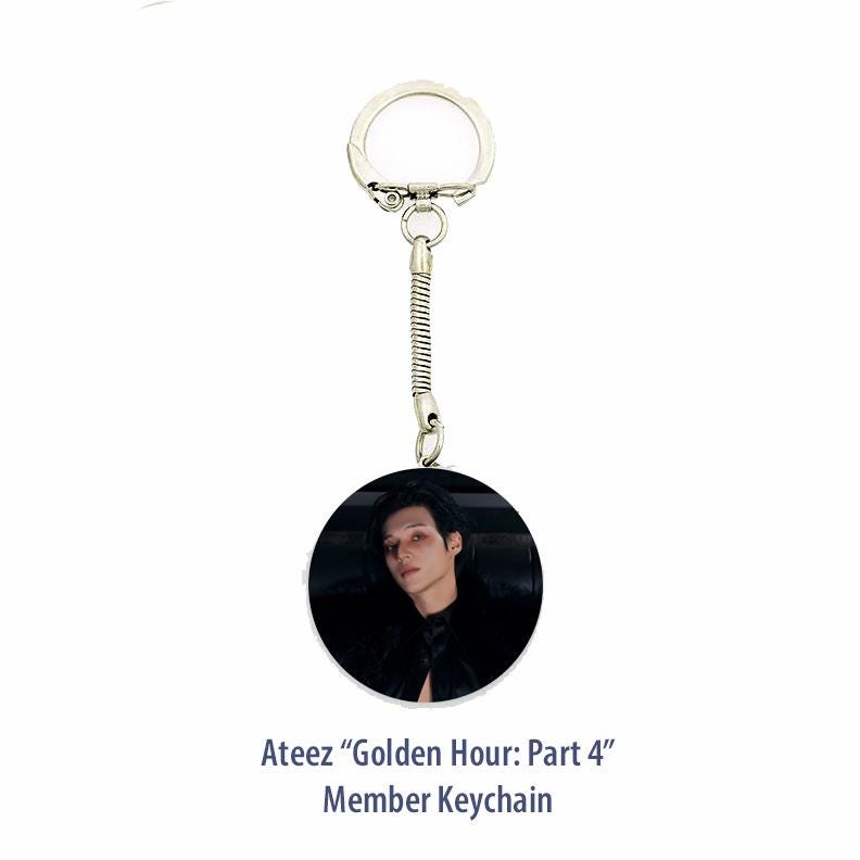Ateez "GOLDEN HOUR : Part.4" Member Keychain/ Kpop Bias Keychain / Kpop Merch