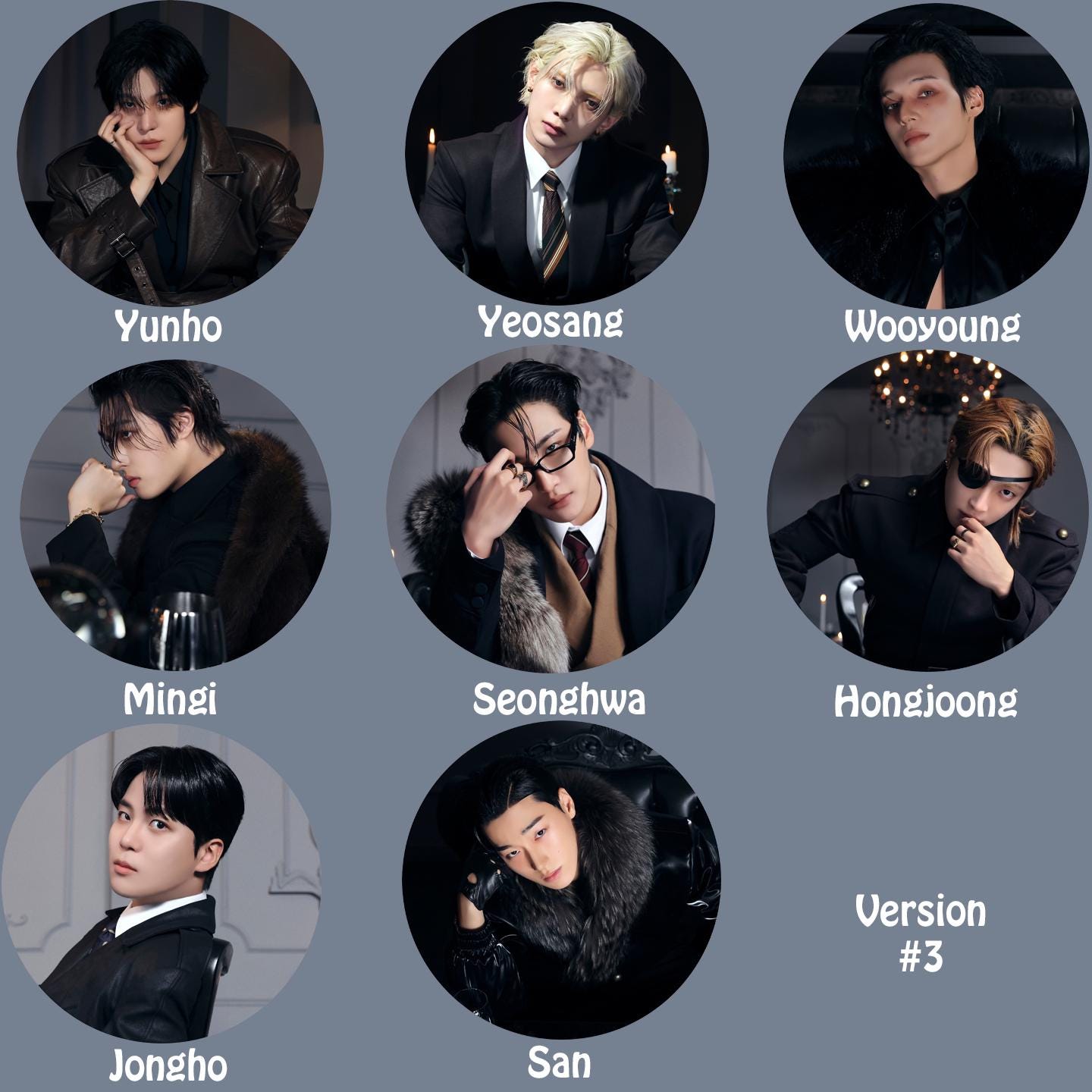 Ateez "GOLDEN HOUR : Part.4" Member Keychain/ Kpop Bias Keychain / Kpop Merch